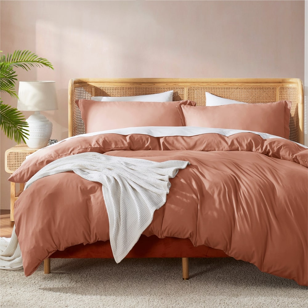 Empyrean Ultra Soft Double Brushed Microfiber Duvet Cover Set with Button Closure