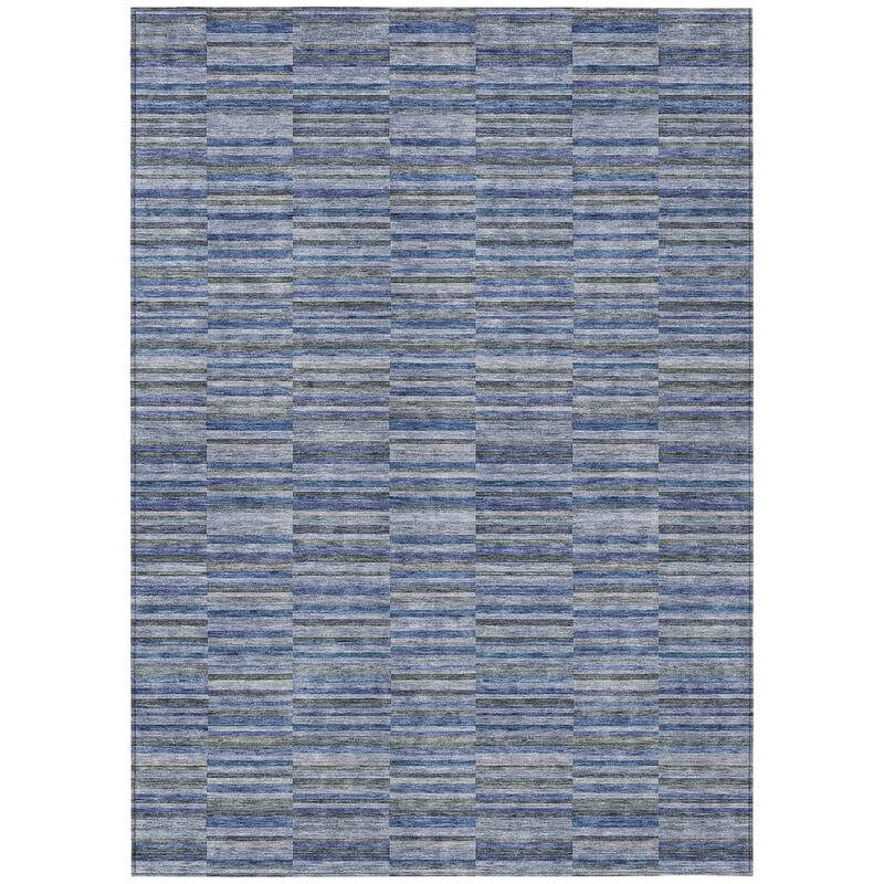 HomeRoots Striped Transitional Rectangle Outdoor Rug