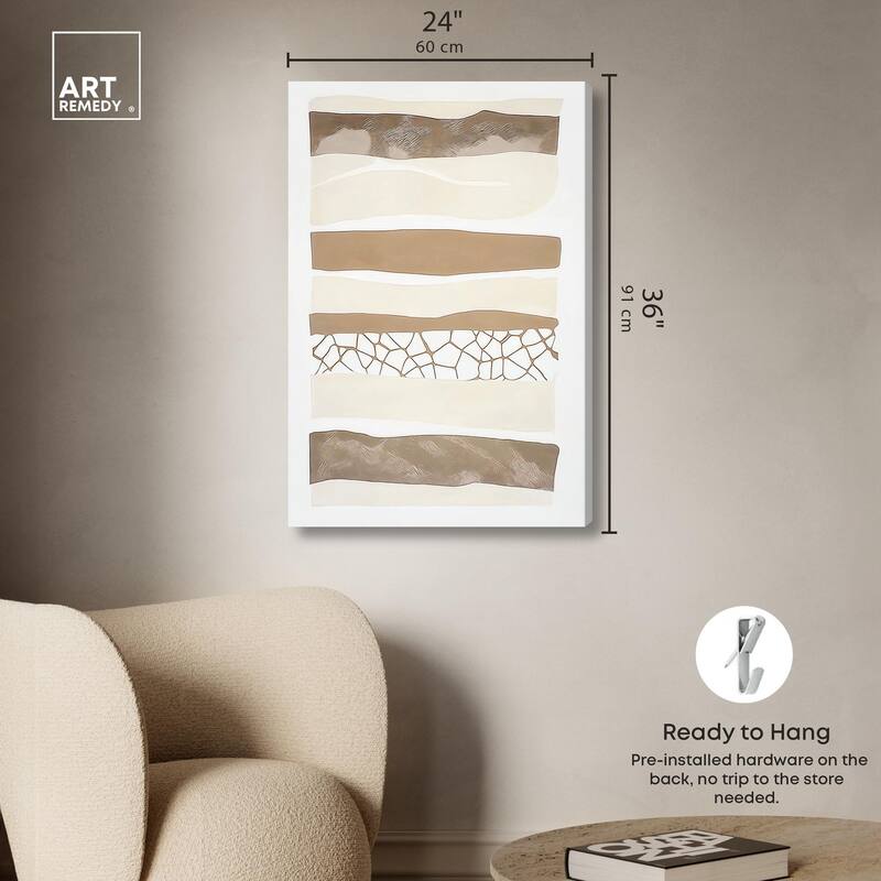 Relief Rifts II Canvas by Art Remedy, Gallery Wrapped