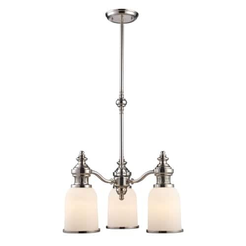 Landmark Lighting 66116 Chadwick 3 Light Chandelier In Landmark Lighting 66116 Chadwick 3