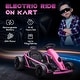 preview thumbnail 3 of 5, Pink 24V Go Kart, 8.1 MPH, Music & Safety Features for Ages 8-12