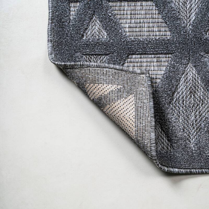 JONATHAN Y Peralta Neutral Geometric Indoor/Outdoor Area Rug