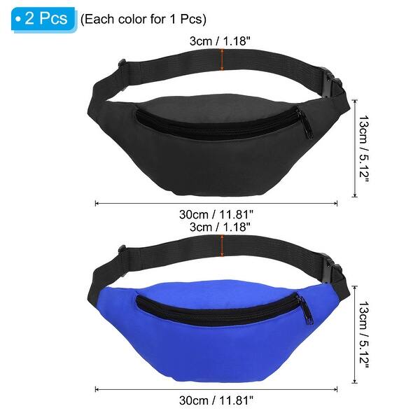 dimension image slide 0 of 3, 80s Fanny Pack for Women 2 Pack Waist Bag 90s Fanny Pack