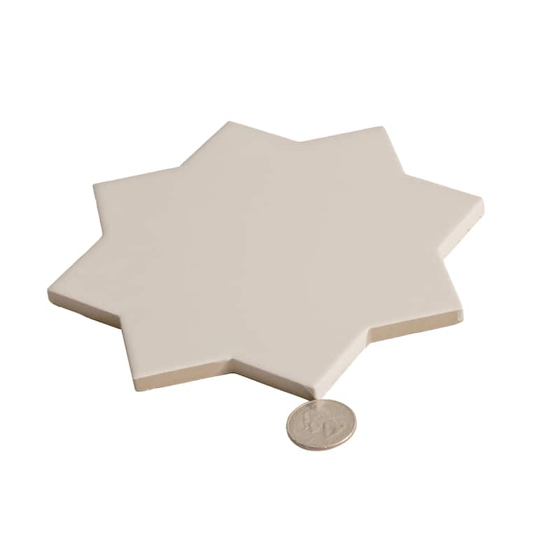 Apollo tile 7" x 7" Seville Matte Light Gray Porcelain Tile (5.31 sq ft/case) - 34 Pack