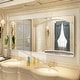 preview thumbnail 63 of 192, KIOTEE Modern Metal Frame Wall Mounted Bathroom Vanity Mirror with 5-year warranty 72x36 - Silver
