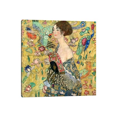 iCanvas 'Lady with a Fan' by Gustav Klimt Canvas Wall Print