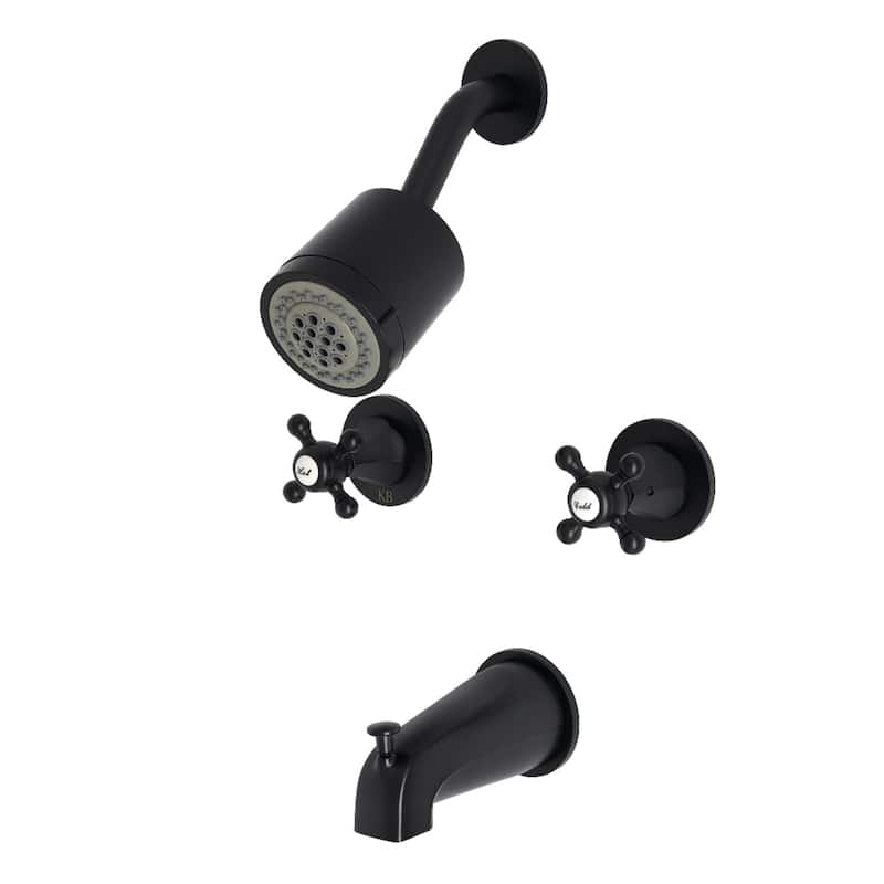 Kingston Brass Metropolitan Two-Handle Tub and Shower Faucet - Matte Black
