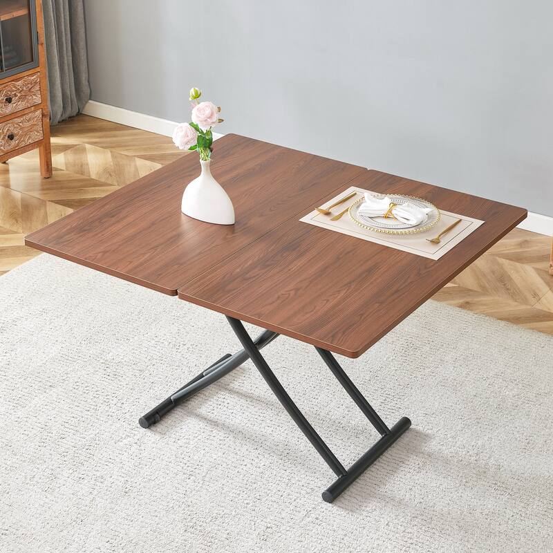 Modern minimalist multifunctional lift table, dressing table, coffee table, dining table, and office table