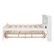 preview thumbnail 9 of 25, Full Size Platform Bed with Storage Headboard, USB, Twin Size Trundle and 3 Drawers Bunk Storage Bed for Kids Teens Adults