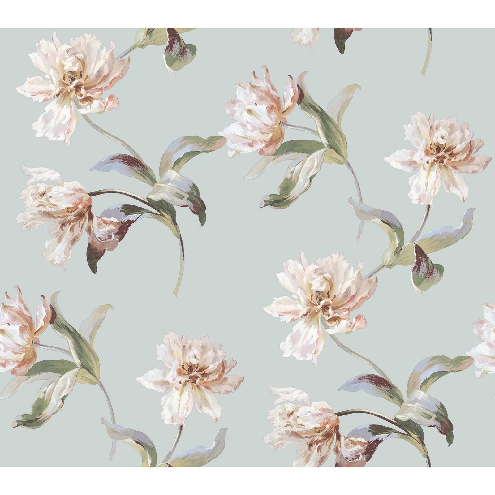 York Wallcoverings Blue & Pink Large Parrot Tulip Peel and Stick Wallpaper