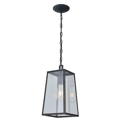 1 Light Outdoor Hanging Lantern in Imperial Black Finish - Imperial Black