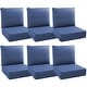 preview thumbnail 82 of 121, Gymojoy 24"x22"x6" Patio Thick Cushions & Pillows Set - Deep Seat Indoor/Outdoor Water & Fade Resistant Six Sets - Blue