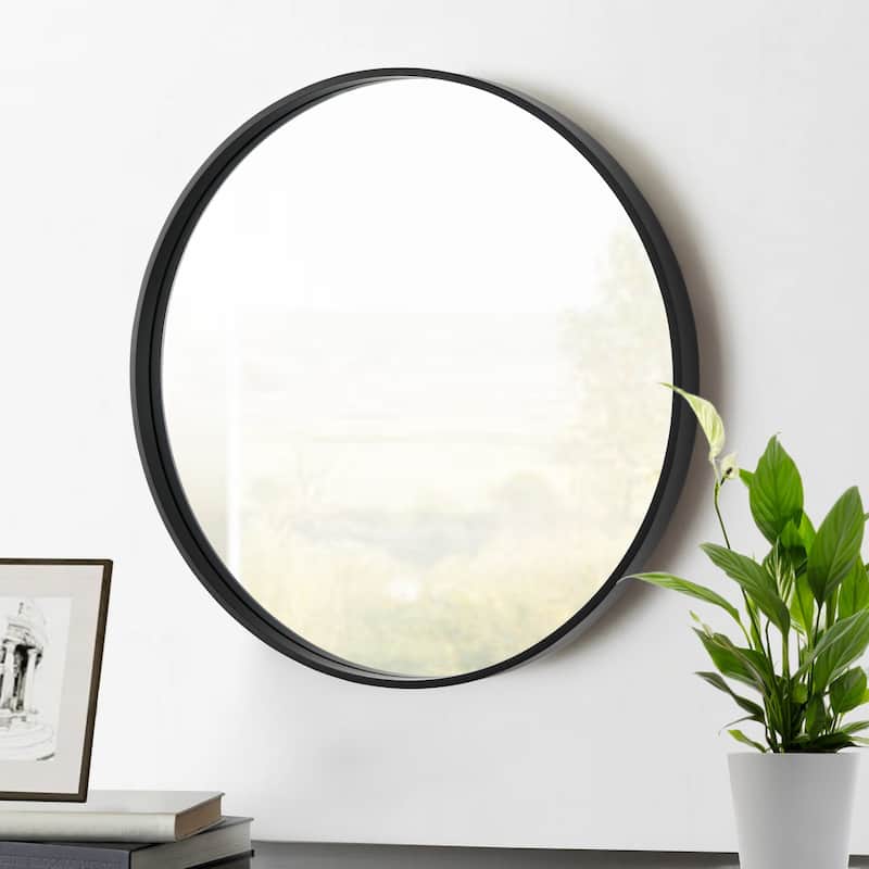 Ledel Modern Metal Framed Bathroom Vanity Mirror Round Accent Wall Mirror