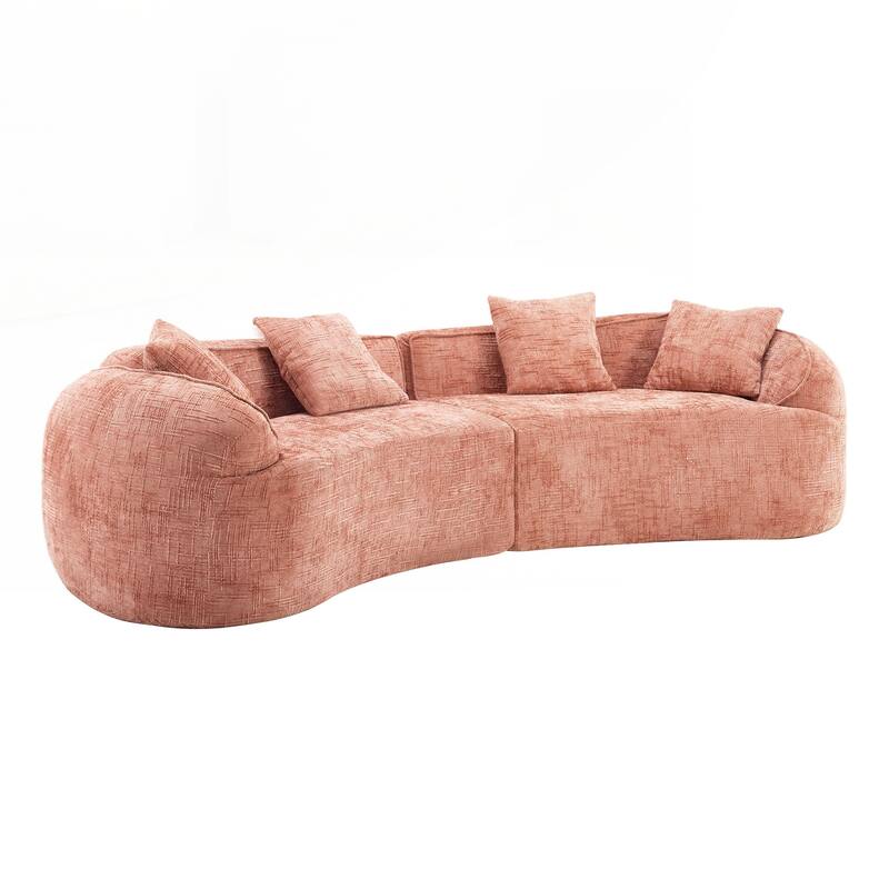 Curved Compressed Sofa, Creative Nordic-style Design for Living Room