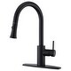 preview thumbnail 4 of 30, Ultra Faucets Euro Collection Single-Handle Kitchen Faucet With Pull-Down Spray Matte Black UF14207