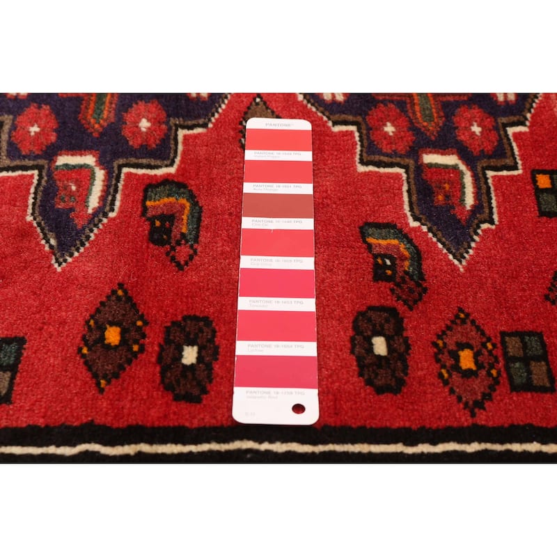 ECARPETGALLERY Hand-knotted Andelz Red Wool Rug - 3'4 x 4'7