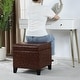 preview thumbnail 78 of 149, Adeco Square Storage Ottoman 17 inch Footstool