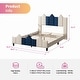 preview thumbnail 7 of 9, Mixoy Kids Bed Frames,Upholstered Platform Bed Frame for Children with Headboard,Toddler Bed For Teens Blue - Full