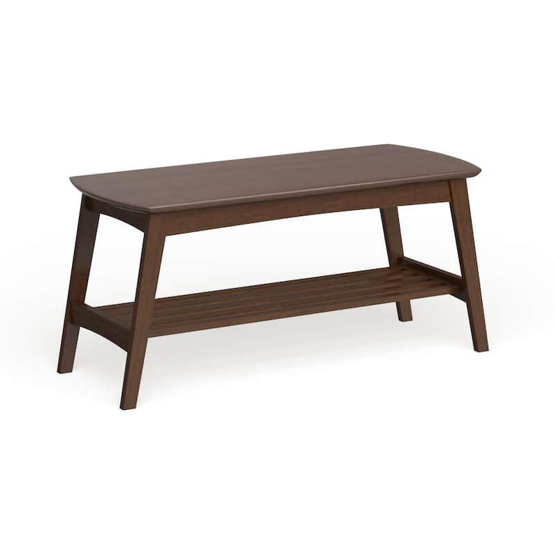 Carson Carrington Karkkila Mid-Century Modern Scandinavian Style Dark Walnut Coffee Table