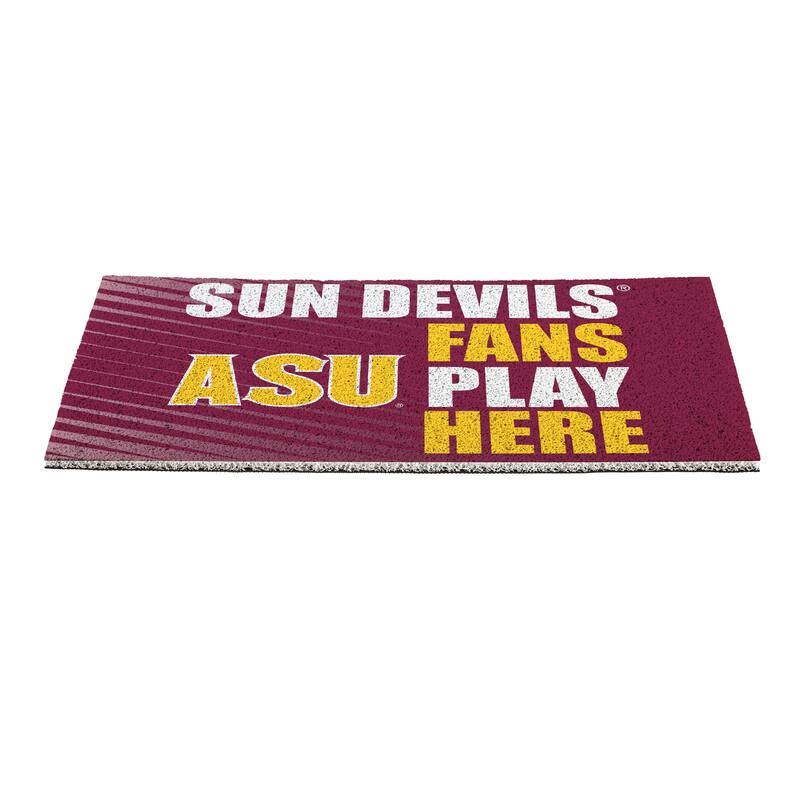 28 in. x 16 in. Arizona State University "Fans Play Here" PVC Door Mat