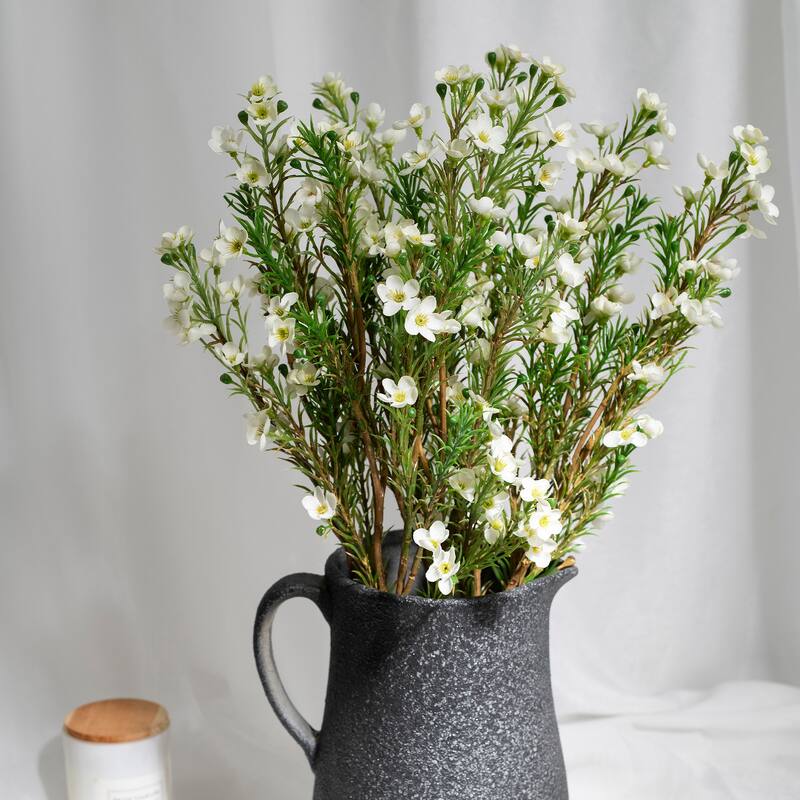 Silk Decorative Artificial Wax flower(Pack of 1 Branch)