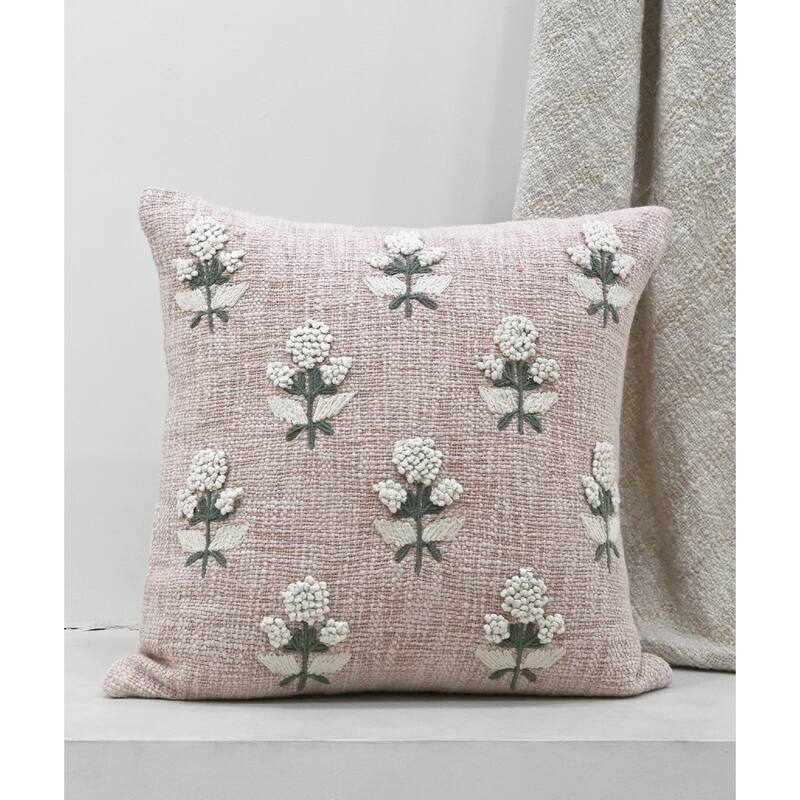 Vibhsa Persian Handwoven & Hand-Embroidered Decorative Pillow, 20"X20"