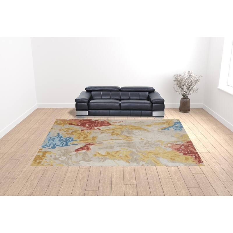 Xube Abstract Area Rug By HomeRoots - 180