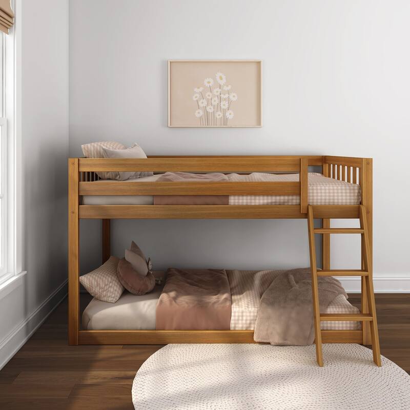 Max and Lily Twin over Twin Low Bunk with Ladder