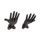 preview thumbnail 13 of 12, "Palms Up" Dark Brown Cast Iron Wall Mount Hook Set (Set of 2)