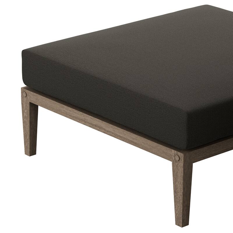 Northlake Outdoor Patio Teak Ottoman