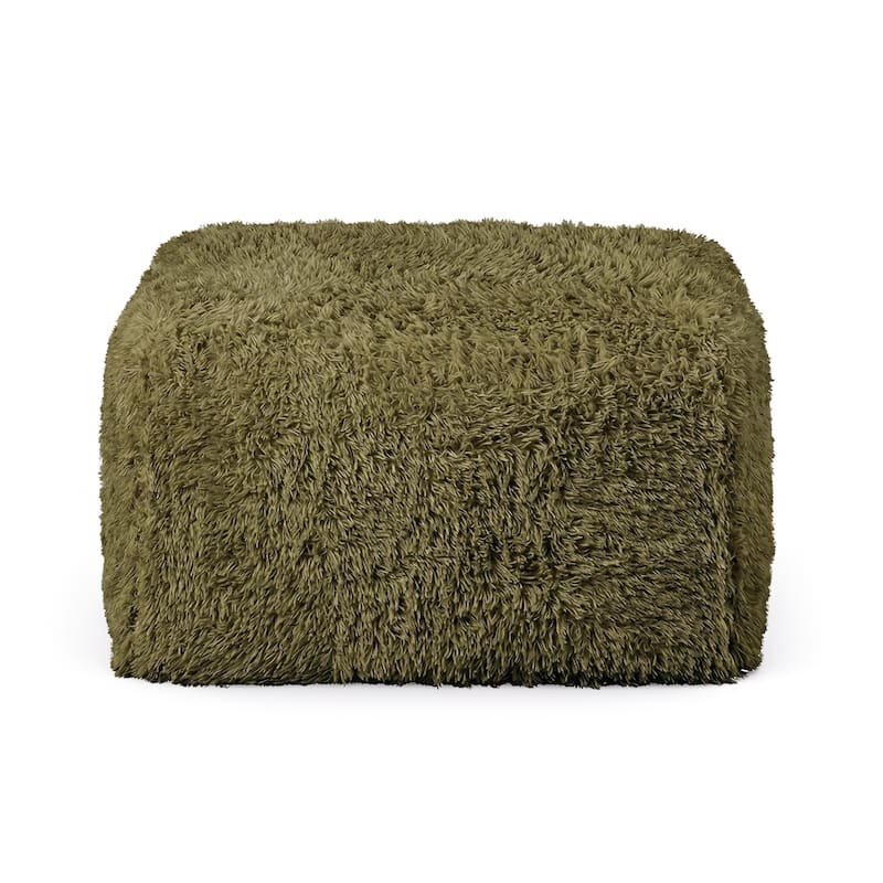 Furniture of America Ylena Modern 5-Piece Faux Fur Foam Modular Armless Compressed Sectional Sofa with Ottoman