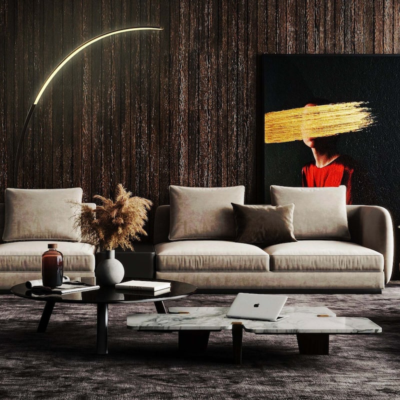 69" Dimmable LED Arched/Arc Floor Lamp - RGBW - N/A