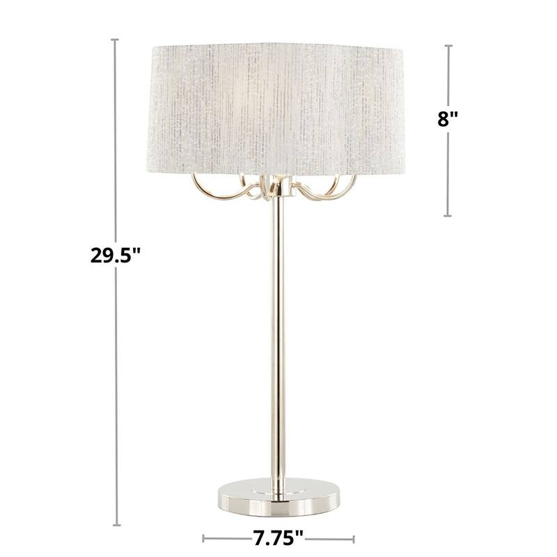 Silver Orchid Leyla 30" Metal Table Lamp