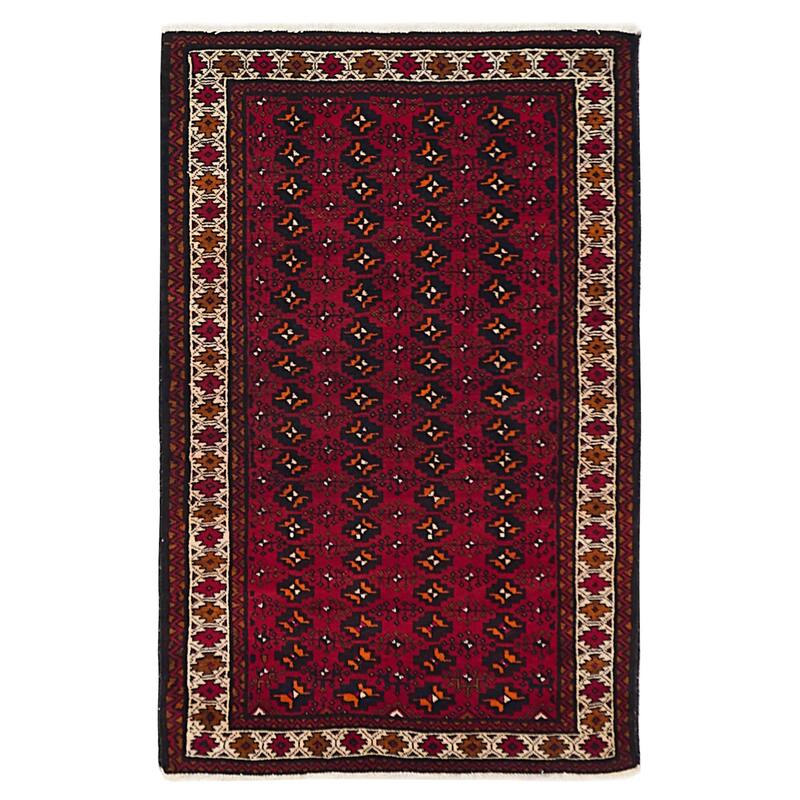 ECARPETGALLERY Hand-knotted Teimani Red Wool Rug - 3'8 x 5'8