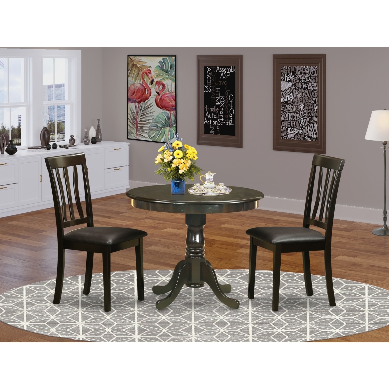 Kitchen Table Set with 2 Chairs - Dining Table and Chair Set for Small Spaces