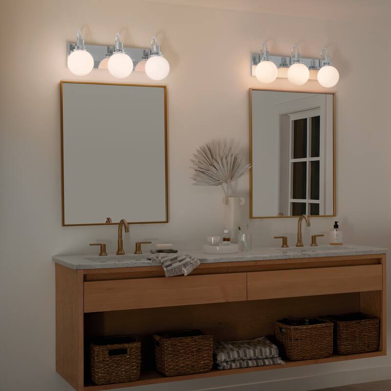 Kichler Lighting Hex 22.75 in. 3-Light Chrome Vanity Light