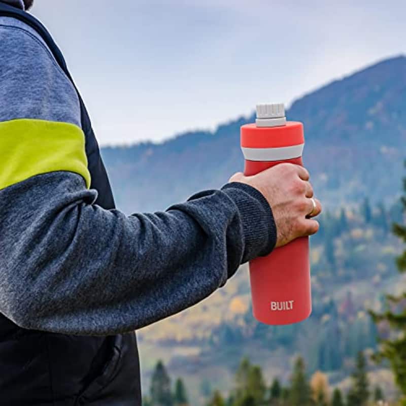 Built 20Oz Stainless Steel Cascade Tumbler with Chug Lid, Red