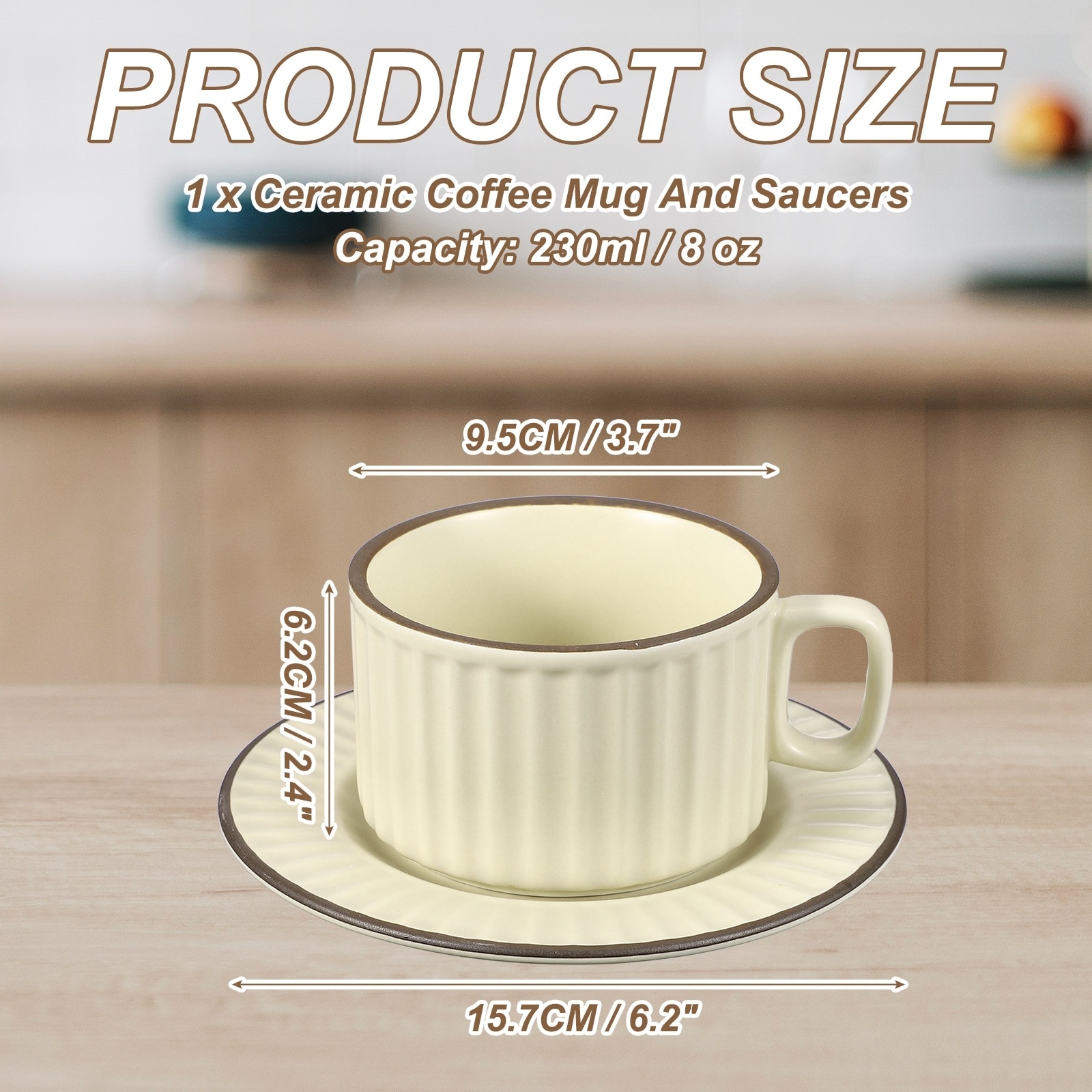 Handmade Vintage Espresso Cups, Coffee Cups and Saucers Ceramic Tea Cup with Handle Dishwasher and Microwave Safe for Water