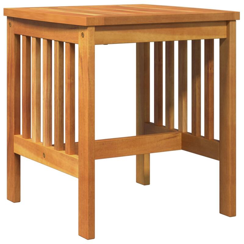 vidaXL Garden Side Table Brown 45x45x50 cm Solid Acacia Wood - 17.7 x 17.7 x 19.7