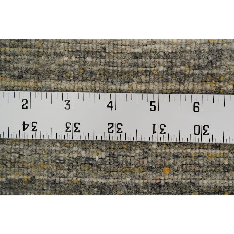 Hand Knotted Oriental 100% Wool Carpet Tribal Animal Pictorial Green Gabbeh Area Rug - 8' 0'' X 6' 8''