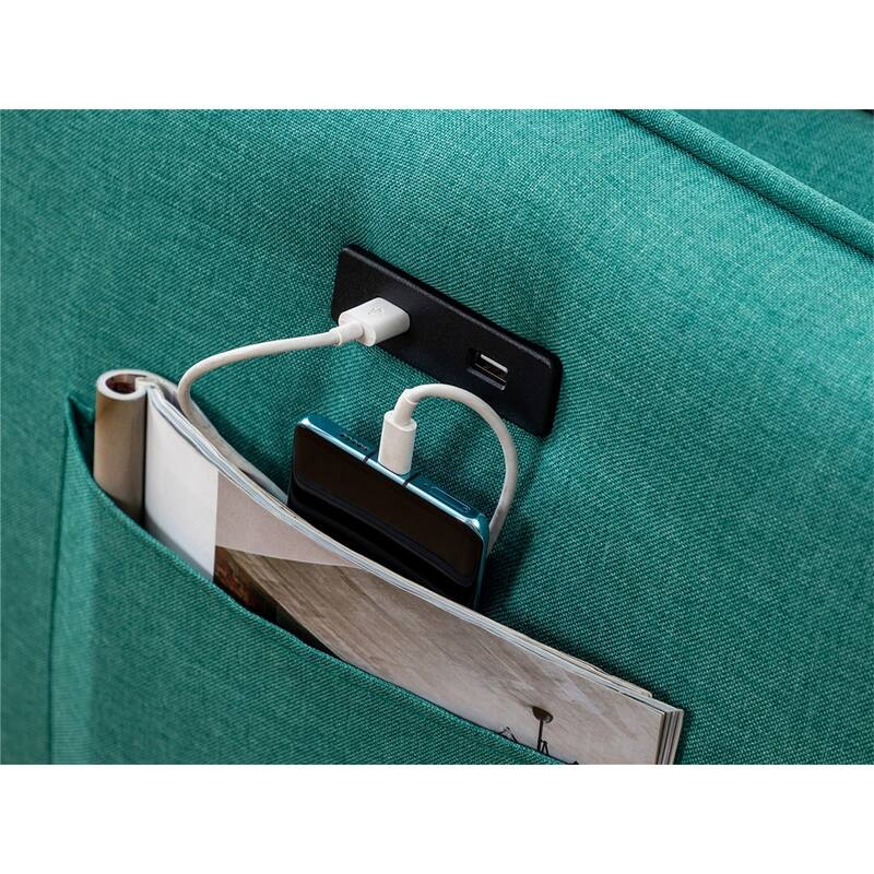 Sectional Sofa Chaise with USB Charger