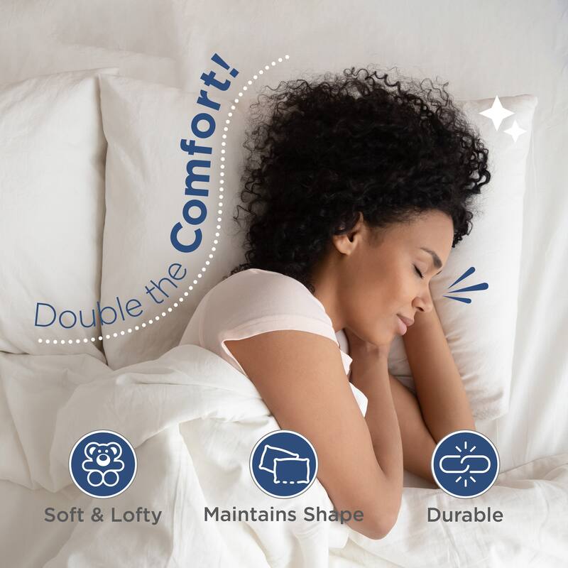 Martex Compressed Twin Pack White Garnetted Pillow