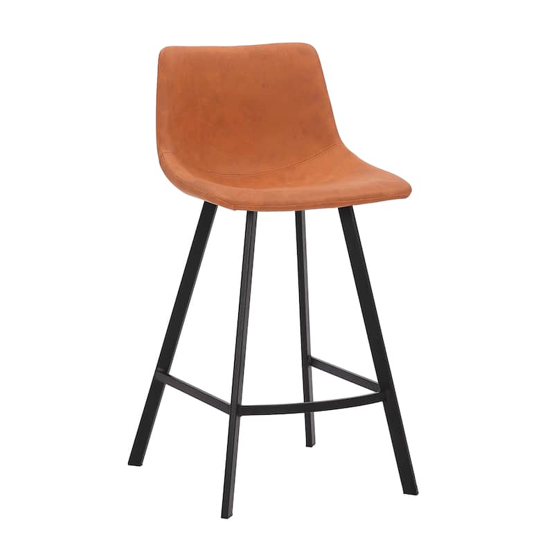 Porthos Home Quinta Counter Height Stools Set Of 2, Microfiber, Powder Coating Steel
