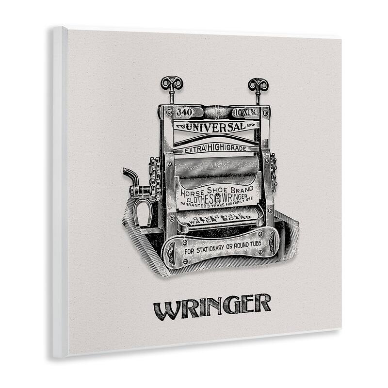 Stupell Antique Clothes Wringer Wall Plaque Art Design By Val Rhodes