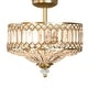 preview thumbnail 11 of 13, Silver Orchid Furey Bronze Tiered Glass Semi-flush Lighting Fixture - 14.75"L x 14.75"W x 15.25"H - 14.75"L x 14.75"W x 15.25"H