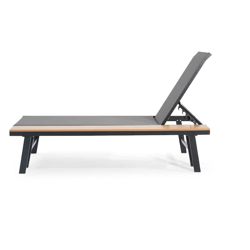 Waterloo Outdoor Chaise Lounge with Side Table (Set of 2) by Christopher Knight Home