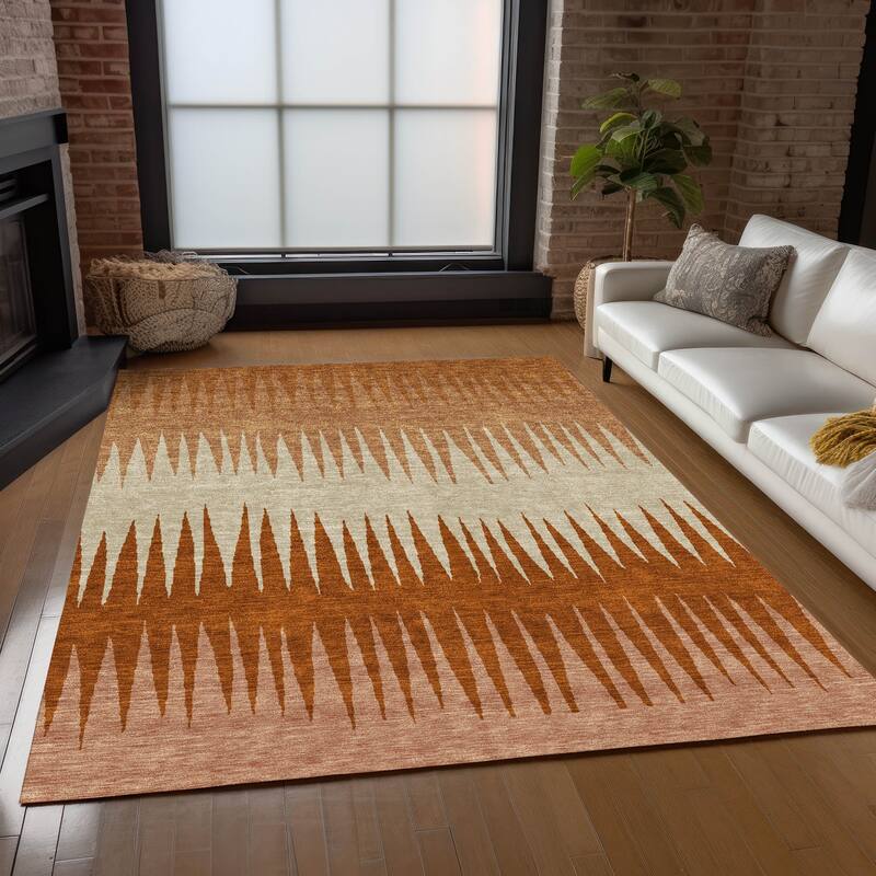 Machine Washable Indoor/ Outdoor Chantille Contemporary Ombre Rug
