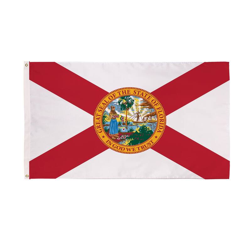 State of Florida Double Sided Estate Flag w/ 2 Grommets, 3'x5'