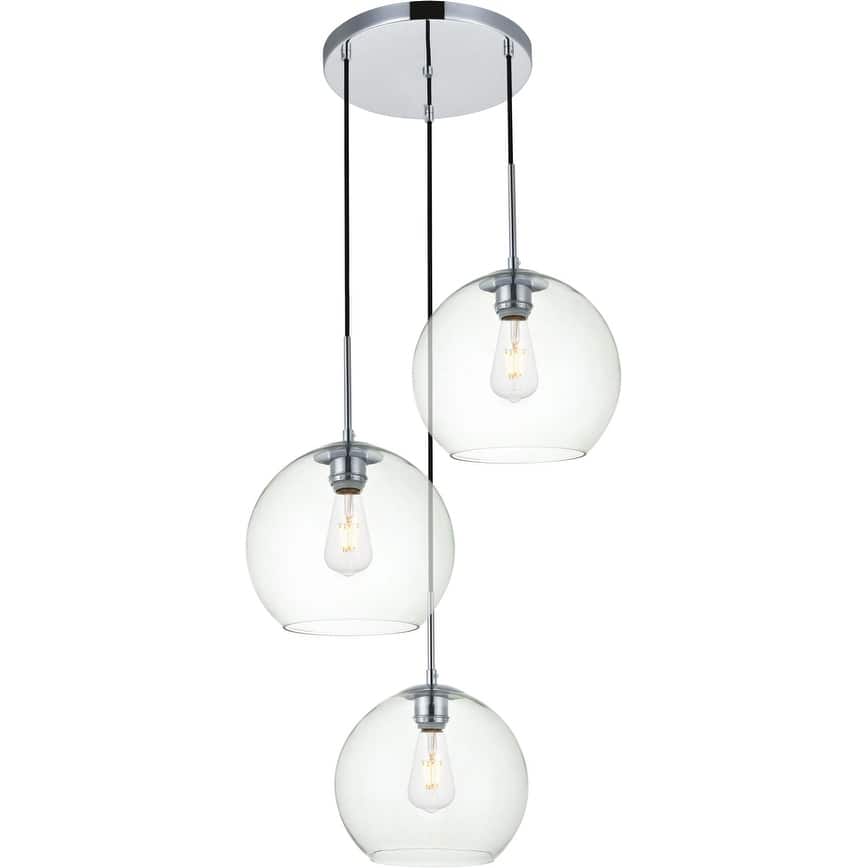 Elegant Lighting Baxter 3 Light 20" Wide Multi Light Pendant with