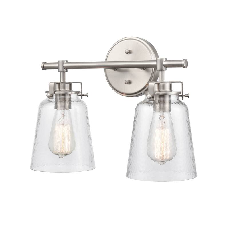 Millennium Lighting Amberose Vanity Light with Hammered Glass Shades